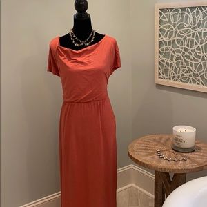 Charming Charlie’s Peach Floor-Length Wrap Dress